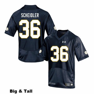 Notre Dame Fighting Irish Men's Eddie Scheidler #36 Navy Under Armour Authentic Stitched Big & Tall College NCAA Football Jersey NUI0099JX